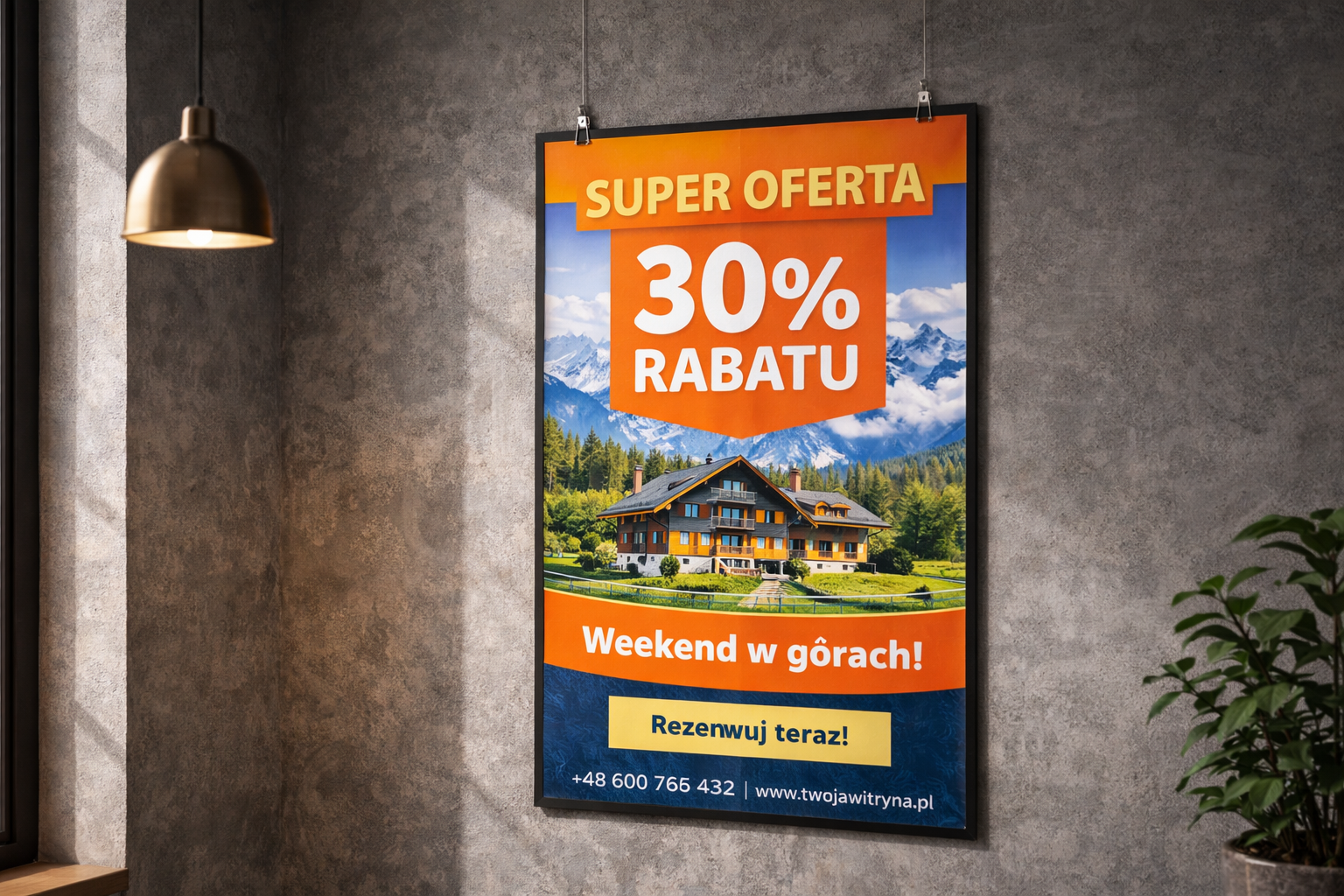 Mockup plakatu reklamowego