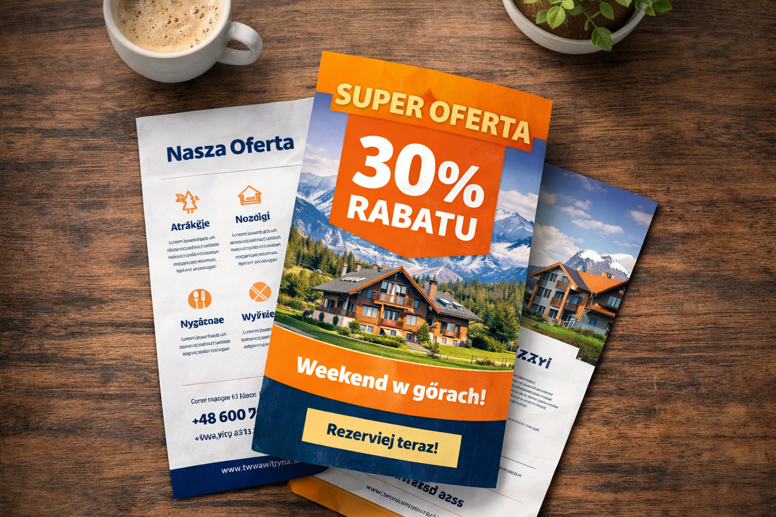 Mockup ulotki reklamowej